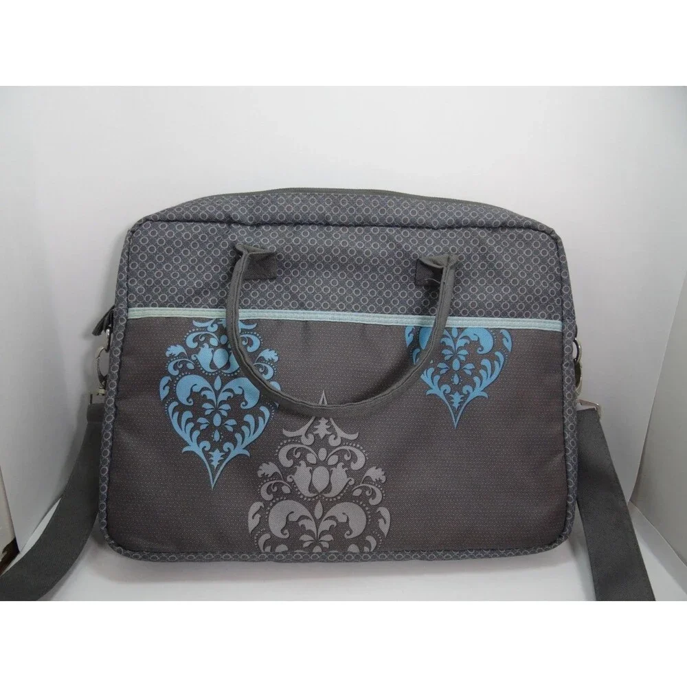 Grey Blue 15.4” Laptop Case Bag Jackie Studio C